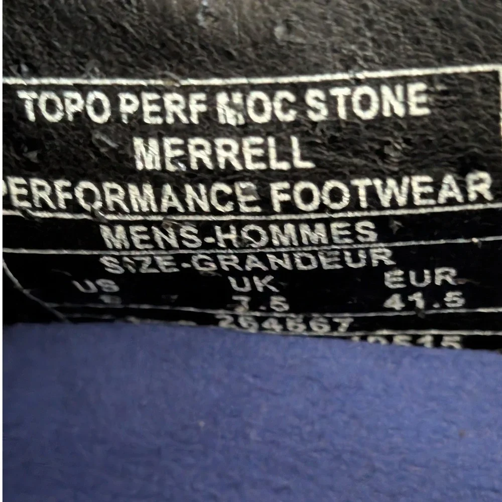Merrell Topo Perf Moc Stone Leather Slip on Loafers Men's 8 264667